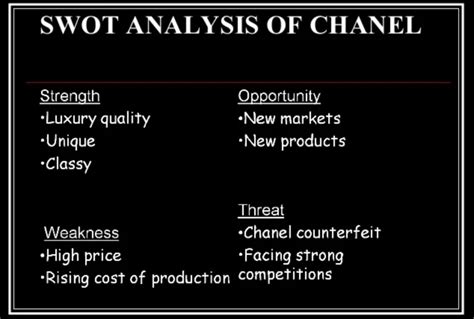 chanel statistics|swot analysis for Chanel.